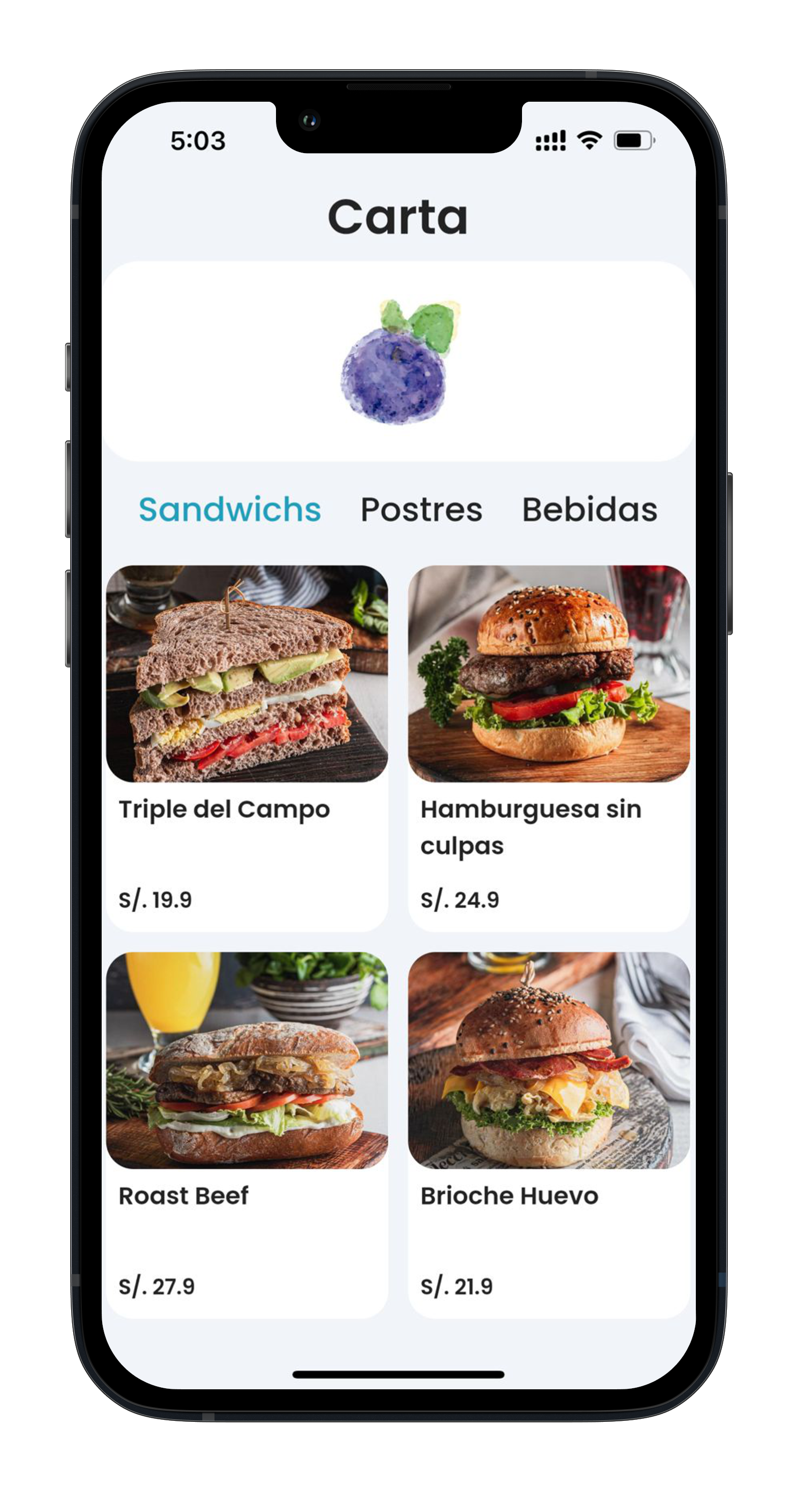 Menú digital iteractivo para restaurantes